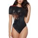 thumbnail image 1 of Fotbe Mysterious Hooded Wolf Body de Mujer con Cuello Redondo y Mangas Cortas, Sin Mangas Ajustado, Suave, Cómodo y Básico-Medium, 1 of 7