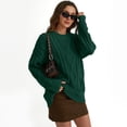 thumbnail image 3 of SUNBS Oversized Sweaters for Women Cable Knit Crewneck Pullover Casual Long Sleeve Top Fall Womens Clothes, 3 of 7