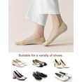 thumbnail image 2 of 4-6 Pairs No Show Socks Womens Ultra Low Cut Non-Slip Liner Socks for Flats Boat, 2 of 6