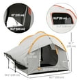 thumbnail image 3 of Outsunny Car Camping Tent with 3 Doors, 2000mm Waterproof, Grey and Orange, 3 of 10