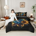 thumbnail image 4 of Castle Fairy Boys Girls Sunflowers Rose Twin Comforter Sets,Vintage Aesthetic Bedding Set, 4 of 8