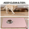 thumbnail image 6 of Silicone Pet Food Tray - Non Slip Pet Dog Cat Bowl Placemat - Feeding Mat - Waterproof Dog Cat Food Mats - For Carpet （Pink）, 6 of 6