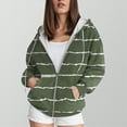 thumbnail image 2 of Towmus Sweatshirt for Women Full Zip Hooded Pullover Oversized Striped Casual Hoodies Fall Winter Coats, 2 of 5