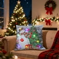 thumbnail image 5 of Loespoir Christmas LED Pillows, Holiday Gifts with Flashing Lights, Printed Sofa Pillows with Two Mode Switching, LED Effects, for Decor, Gifting, and Party Fun(A), 5 of 6