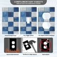 thumbnail image 3 of Yayeee Toggle Light Switch Wall Plate 1-Gang 4.5"x2.7" Home Decorative Outlet Cover, Blue and Gray Plaid Pattern, 3 of 7