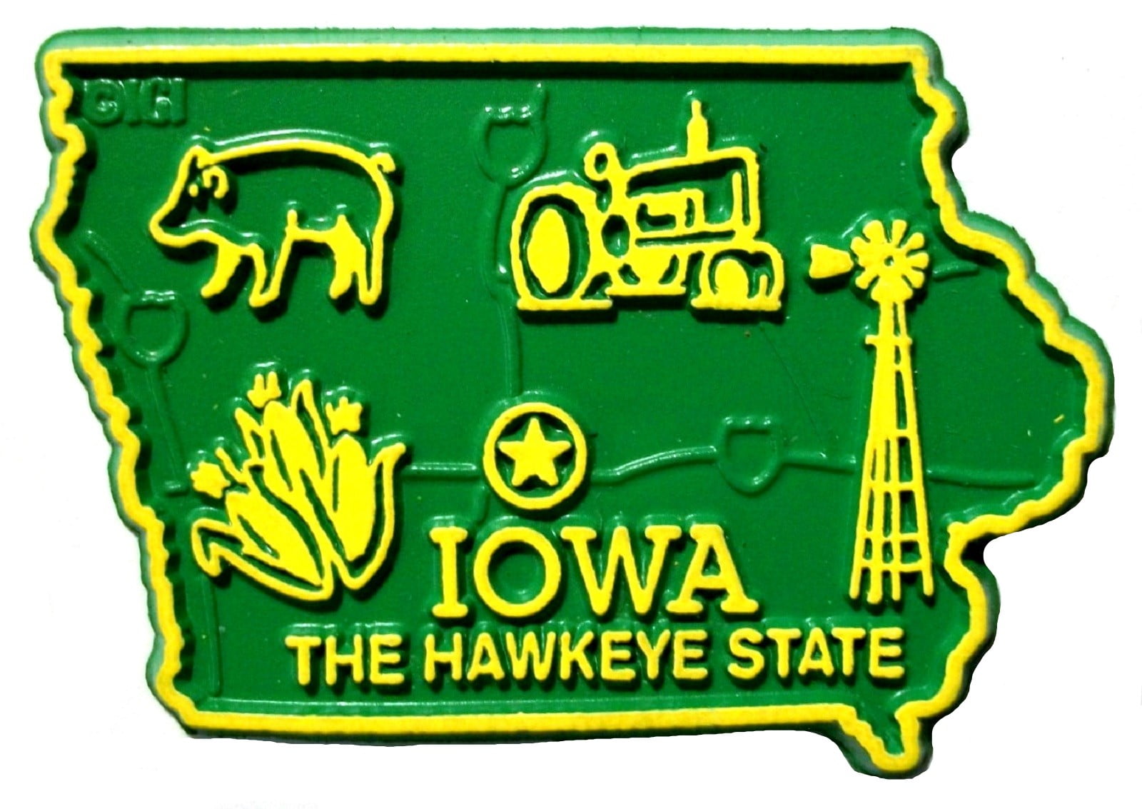 Iowa the Hawkeye State Map Fridge
