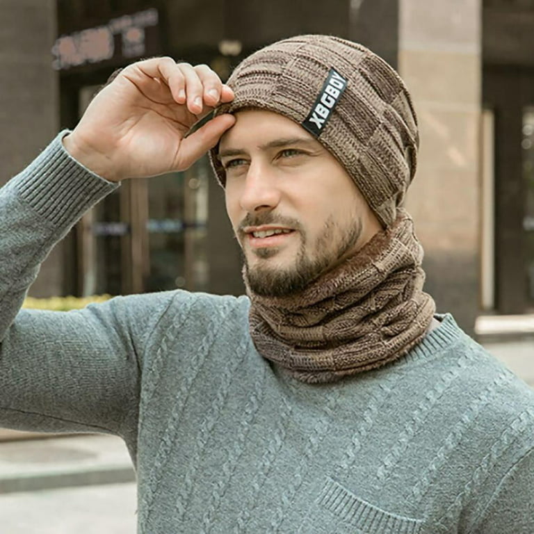 Wool Knitted Hat Scarf Set