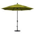 thumbnail image 2 of Parasol de Marché en Fibre de Verre 11 Pieds Inclinaison Col Noir Mat/pacifica/ginkgo, 2 of 2