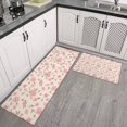 thumbnail image 2 of Pioneer Flower Floral Print Pattern Kitchen Rugs Sets Of 2, Anti Fatigue Non Slip Washable Floor Mats for Kitchen Sink Laundry, 17X30 Inch + 17X47 Inch, 2 of 6