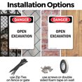 thumbnail image 3 of (2 Pack) Open Excavation OSHA Danger Sign 7 Inch X 10 Inch Indoor / Outdoor Rust-Free Aluminum Metal Signs for Workplace, Workshop, and Construction Site, Made in the USA, 3 of 8