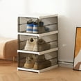 thumbnail image 2 of YIKA Thickened Plastic Shoe Storage Box Organizer Stackable Foldable Installation-Free Shoe Rack Shoe Cabinet with Lid Drop Front Door for Closet Entryway Under Bed Sneaker Organizers and Storage, 2 of 6