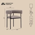 thumbnail image 4 of Onda Contemporary Vegan Leather Metal Dining Chair in Taupe, 4 of 12