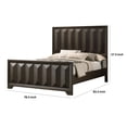 thumbnail image 5 of Fema King Bed-Vertical Facet Headboard and Footboard-Espresso Brown, 5 of 7