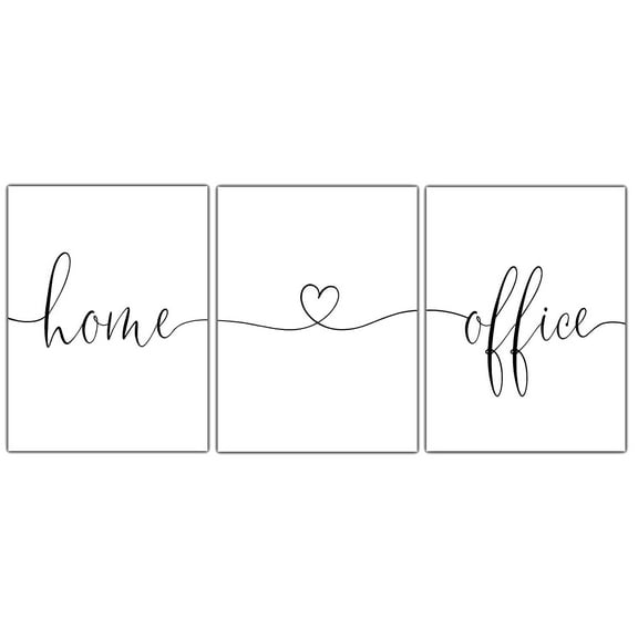 Home Office Set of 3 Posters, Set of 3 Poster Prints, Home Wall Hanging Décor, Minimalist Prints