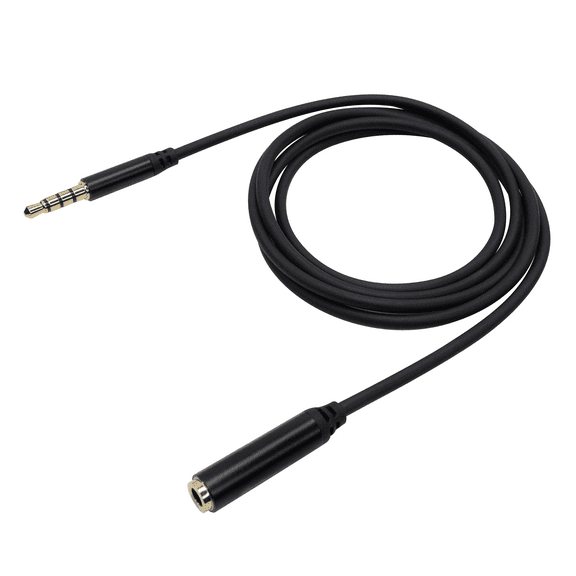 Foto&Tech 3.5mm TRRS Audio Recording 1m Extension Cable, Male to Female Microphone Adapter Cord, Great for Vlog Video Call Voice Chat, Lapel External Mic Connector to Tablet Smartphone Android