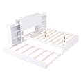 thumbnail image 5 of Harper & Bright Designs Full Size Storage Platform Bed with 4-Tier Pull Out Shelves and Twin Size Trundle, Wooden Bedframe for Boys Girls Bedroom, White, 5 of 18
