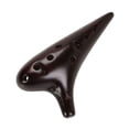 thumbnail image 3 of Ocarina de 12 agujeros, flauta de arcilla cerámica, instrumento musical profesional compacto con afinación en C , ideal como regalo para adultos y Negro, 3 of 8