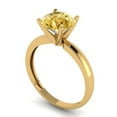 thumbnail image 2 of Solitaire Engagement Ring for Women - 2ct Yellow Moissanite in 14K Yellow Gold Promise Ring, 2 of 6