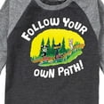 thumbnail image 3 of Pete The Cat - Follow Your Own Path - Toddler And Youth Raglan Graphic T-Shirt, 3 of 7
