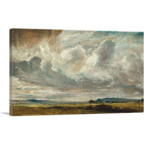 ARTCANVAS Study Of Clouds Over a Landscape Canvas Art Print by John Constable - Size: 18" x 12" (0.75" Deep)
