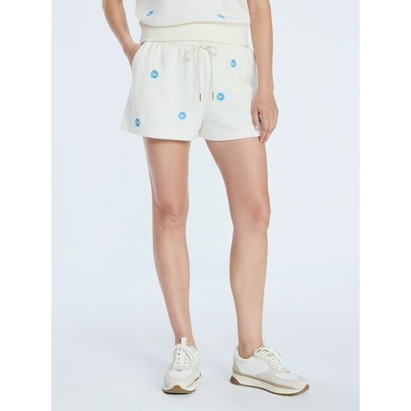 Free Assembly Women's Sweat Shorts with Side Slits, 2.25” Inseam, Sizes XS-XXL