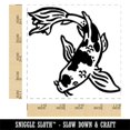 thumbnail image 2 of Butterfly Koi Fish Carp Square Rubber Stamp Stamping Scrapbooking Crafting - Small 1.25in, 2 of 7