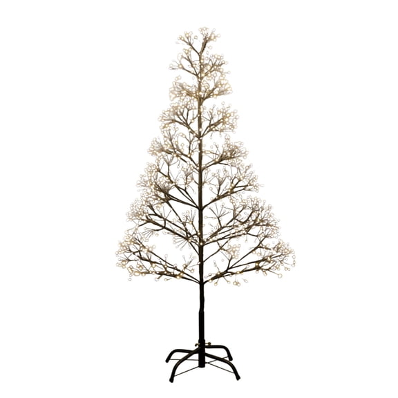 Nearly Natural Pre-Lit Artificial Halloween Starburst Tree - 4' - Fairy Warm White LED Lights