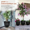thumbnail image 5 of Alpine Corporation Set of 3 Assorted Size Planters with Drainage Holes, Speckled Black, 5 of 13