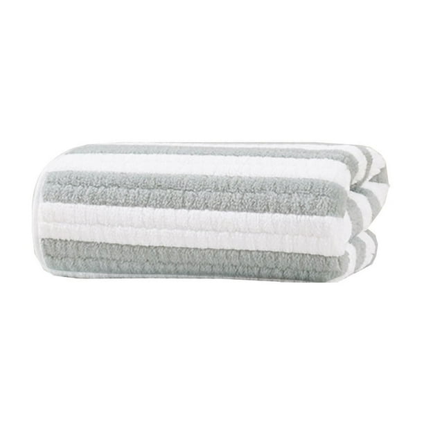 Toalla de franela a rayas de terciopelo con diseño de caramelo, absorbente, de secado rápido, ideal para el baño y el hogar, ideal para viajes y una experiencia súper suave.