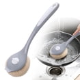 thumbnail image 1 of Kitchen Sponge Cleaning Scrub Brush Pot & Dish Scrubber With Soft Hand Strap Handle Non Stick Cookware Cleaning Brush Silicone Scrubber For RV And Daily Kitchen Use, 1 of 9
