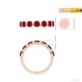 thumbnail image 5 of ANGARA Natural Floating Round 1.75 ct Ruby Semi Eternity Wedding Ring in 14K Rose Gold for Women (Size-3.6mm) | July Birthstone, Birthday, Anniversary, Jewelry Gift for Women | Natural Ruby Ring, 5 of 9