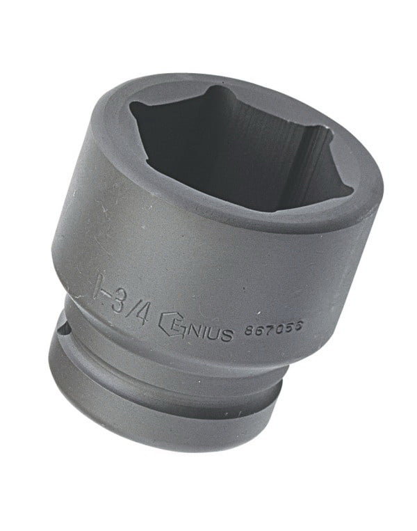 Genius Tools 1/2" Dr CR-Mo - 448 18mm Deep Thin Wall Impact Socket 12-Point 