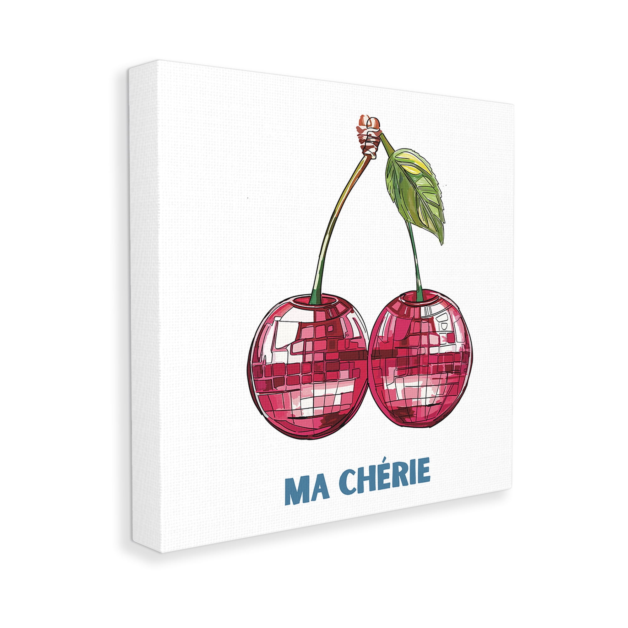 Stupell Industries Ma Cherie Cherries Food & Beverage Painting Gallery Wrapped Canvas Art Print Wall Art, 30 x 30