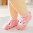 thumbnail image 3 of Eashery Baby Socks Shoes Canvas High-Top Ankle Sneakers for First Walkers Baby Boy Slip-On Sneakers Wide Toddler Shoes (Pink,6), 3 of 5