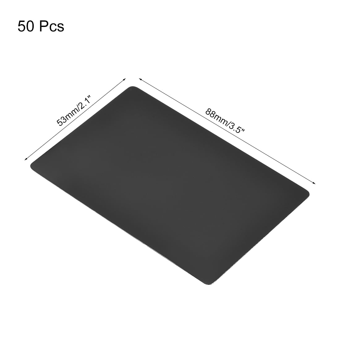 Unique Bargains Blank Metal Cards Painted Aluminum Plate "3.47" x 2.09" x 0.01"