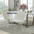 thumbnail image 3 of Flash Furniture 2 Pack Alonza Series White Plastic Chair with Chrome Base, 3 of 13