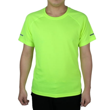 - Adult Polyester Round Neck Short Sleeve Tee,Clothes Reflective Stretchy Basketball Soccer Sports T-shirt