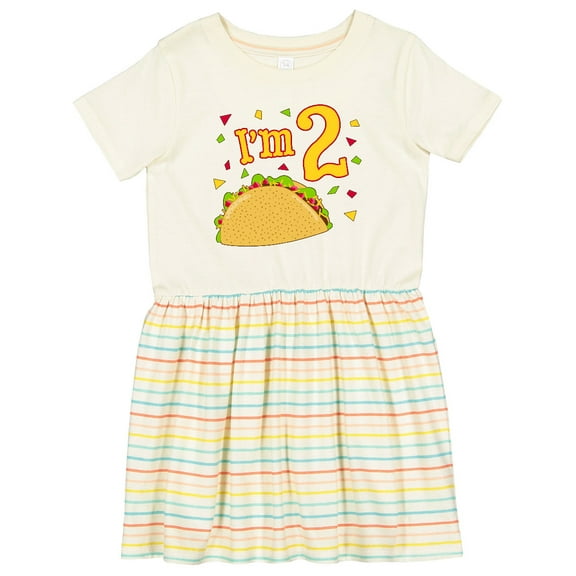 Inktastic I'm Two Taco Birthday Party Girls Toddler Dress