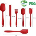 thumbnail image 2 of Silicone Cutlery, 6 Piece Silicone Cooking Set Silicone Spatula for Cooking and Baking, 2 of 5
