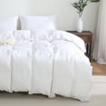 thumbnail image 2 of 100% Pure Linen Duvet Cover with Button Closure and Corner Ties Soft & Breathable - White King/Cal King, 2 of 7