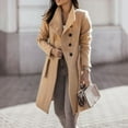 thumbnail image 6 of Women's Double Winter Trench Coat Elegant Mid Long Outerwear With Detachable Belt For Cold Weather, 6 of 8