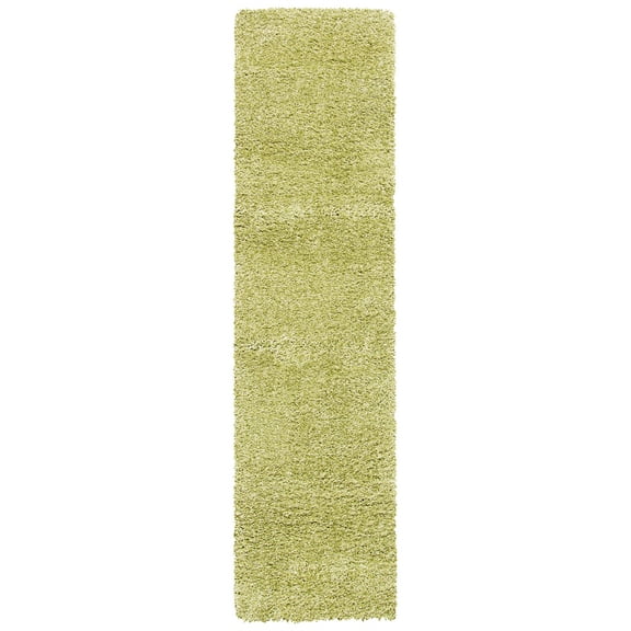 SAFAVIEH California Plush Solid Shag Runner Rug, Green, 2'3" x 9'