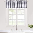 thumbnail image 1 of Haperlare Buffalo Checker Pattern Valance Curtain for Kitchen Farmhouse Blackout Cafe Curtain Valance, Gray/White, 56"W x 15"L 1 Panel, 1 of 7