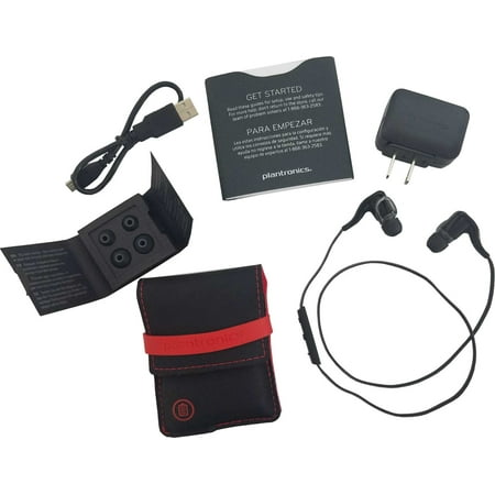Plantronics BackBeat Go 2 Stereo Bluetooth Black Headphones + Charging Case- Used