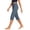 Navy, variant on Womens High Waisted Button Fly Stretchy Capris, Straight Leg Pants with Pockets Tummy Control for Everyday Wear Light Blue S-XXL,Size 2XL