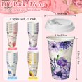 thumbnail image 2 of 100 Pcs Christian Floral Coffee Cups with Lids 16 oz Paper Floral Tea Cups Bulk Disposable Bible Verse Coffee Drinkware for Christian Religious Wedding Baby Shower Home Offices Supplies, 2 of 6