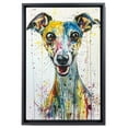 thumbnail image 2 of Whippet Canvas Wall Art, Modern Cute Colorful Whippet Canvas Dog Art Pictures Wall Decor for Kids Bedroom Decoration Unframed 8x12 inches, 2 of 5