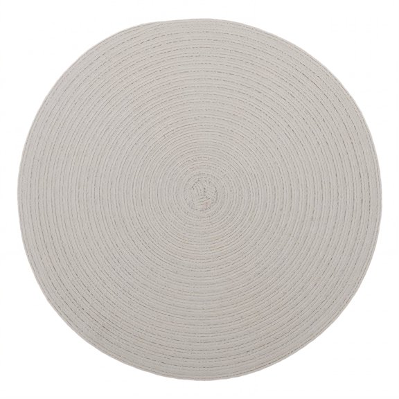 ACDANC 2026 New Round Placemats Seam Locking Woven Placemats Secure Grip Heat Resistant Mat for Dining Kitchen Party Gray 15"
