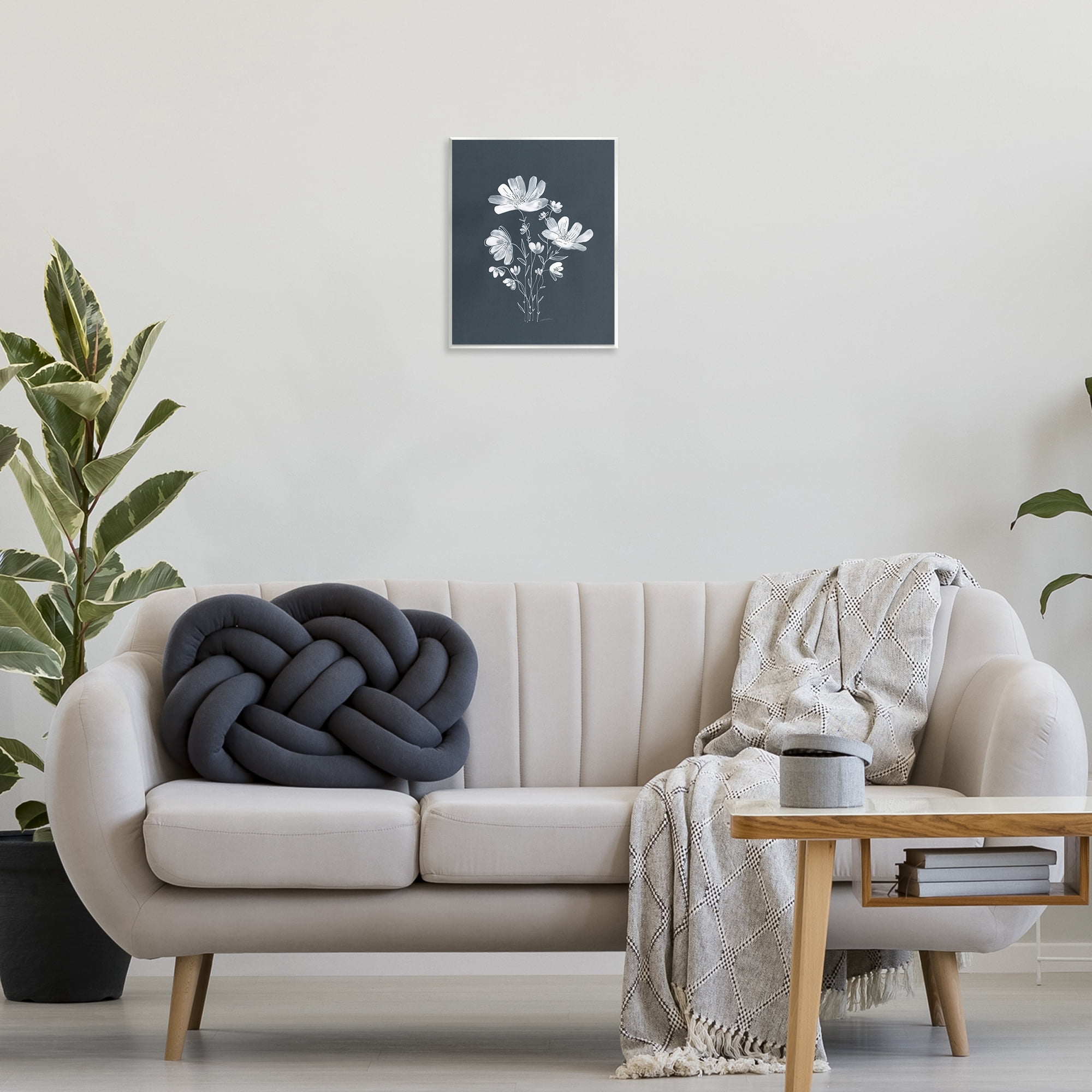 Stupell Industries Simple Daisy Florals Plants & Flowers Painting Unframed Art Print Wall Art, 11 x 14
