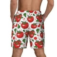 thumbnail image 4 of Balery Hand Drawn Tomatoes Mens Swim Trunks Swim Shorts for Men Quick Dry Inseam Beach Shorts with Compression Liner Pocket-3X-Large, 4 of 9